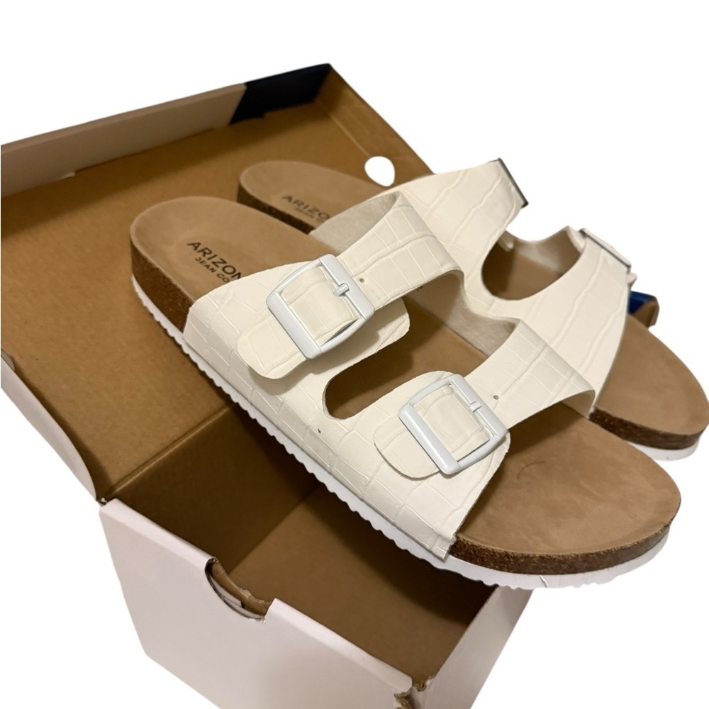 Arizona Jean Company White Sandals with Adjustable Straps - Picture 2 of 13